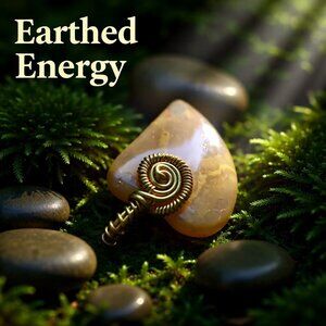 Asymmetrical Ocean Jasper Heart Pendant! Sage & Hunter Green ~ Wire Wrapped Bail